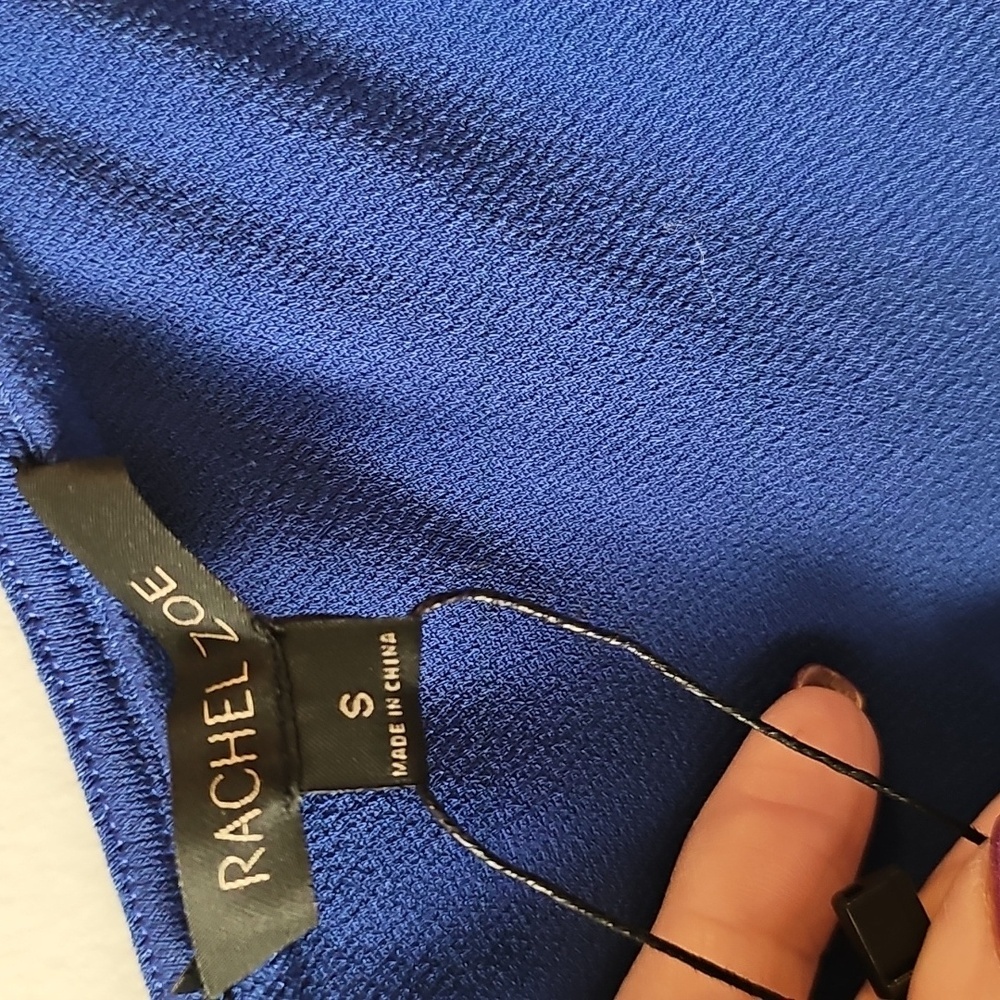 Rachel Zoe Vibrant Blue One-Shoulder Dress Marrakesh Blue Sz Small New $295 - Picture 9 of 10